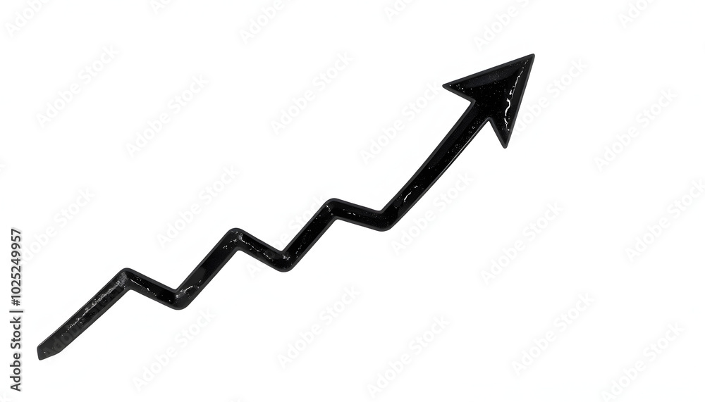 Black arrow graph chart moving up png file type isolated with white highlights, png Black arrow graph chart moving up png file type isolated with white highlights, png