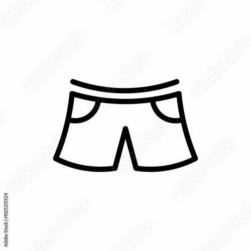 swimming trunks icon sign vector