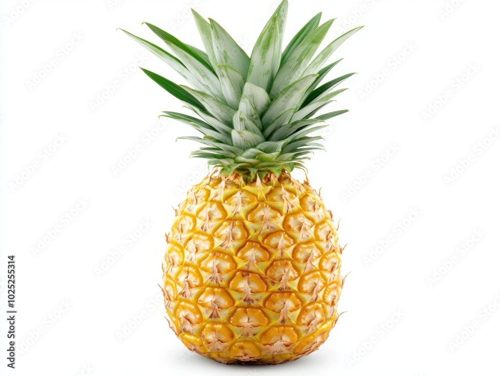 A pineapple on an isolated background A pineapple on an isolated background