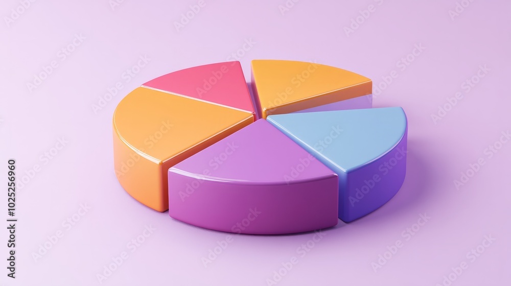Multicolor 3D circular graphic with glossy finish generative ai Multicolor 3D circular graphic with glossy finish generative ai
