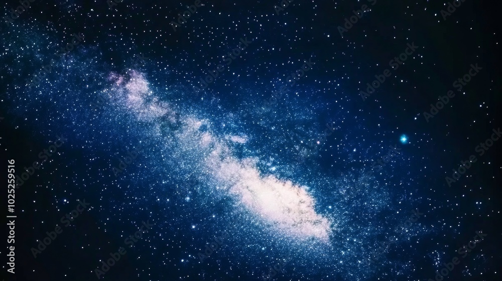 Night sky filled with shining stars across the galaxy. Night sky filled with shining stars across the galaxy.