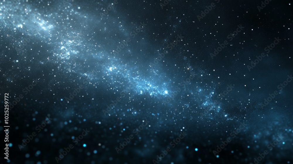 Fototapeta premium Night sky filled with shining stars across the galaxy.