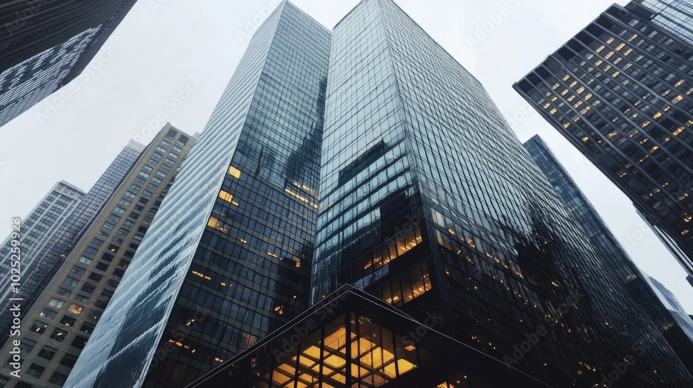Naklejka premium commercial office buildings. generative ai