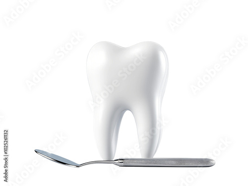 tooth on white