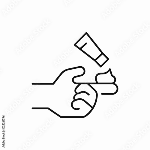 cream gel finger icon sign vector