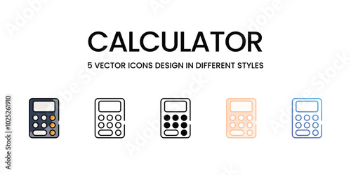 Calculator vector icons set ready to use stock illustration