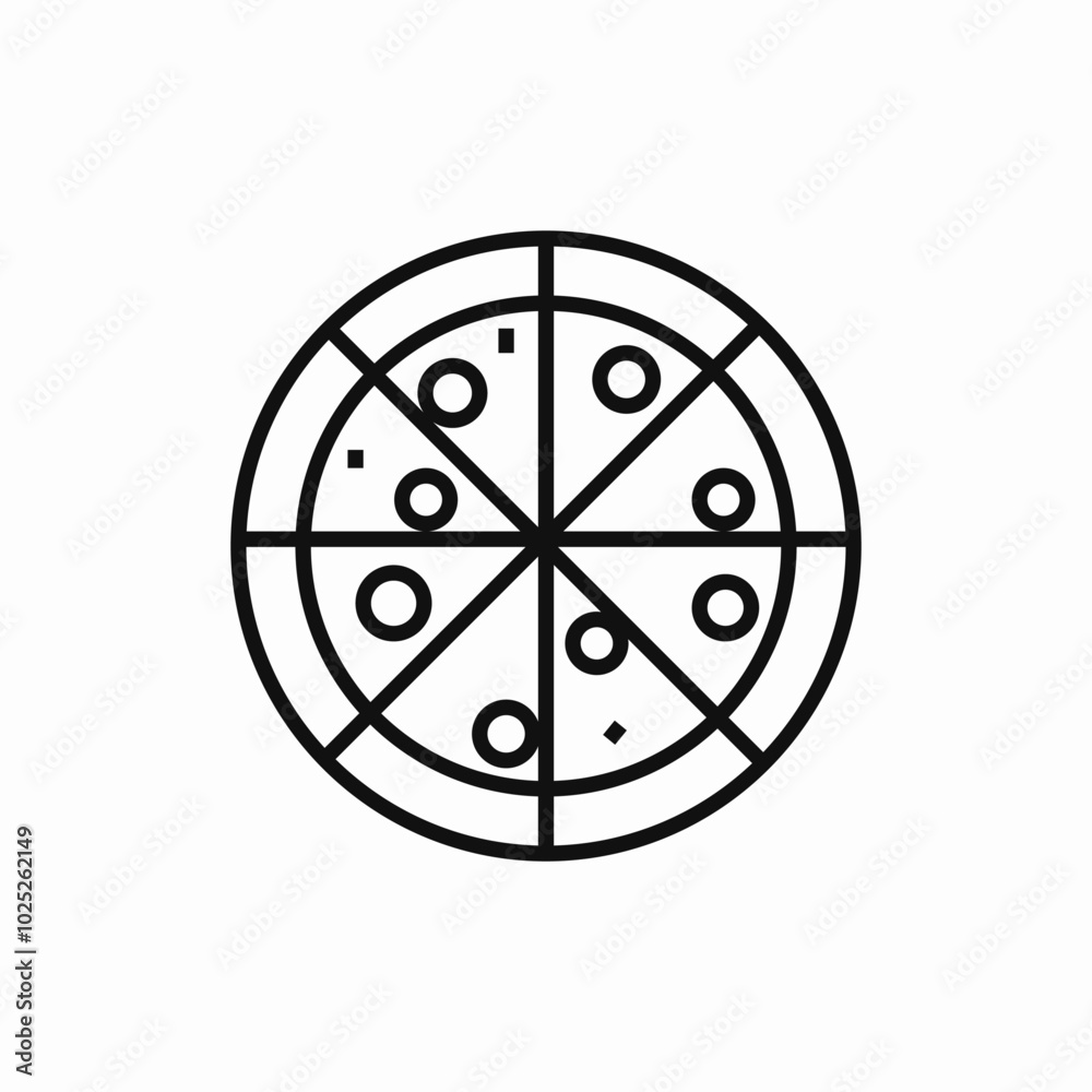 full pizza icon sign vector full pizza icon sign vector