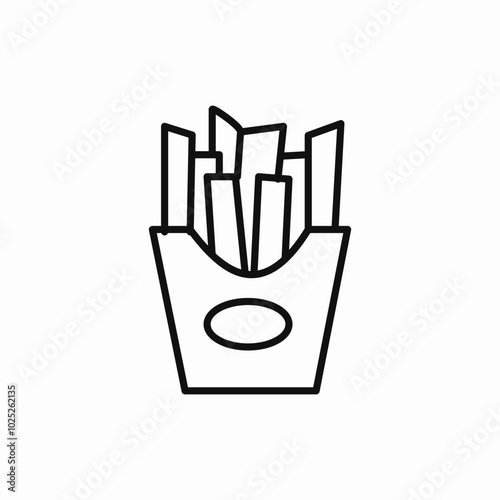 french fries icon sign vector