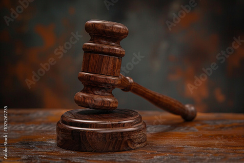 "Judge's Gavel: A Symbol of Justice and the Legal System with Themis Representation"