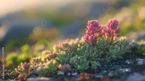 Succulent Sedum Clavatum generative ai