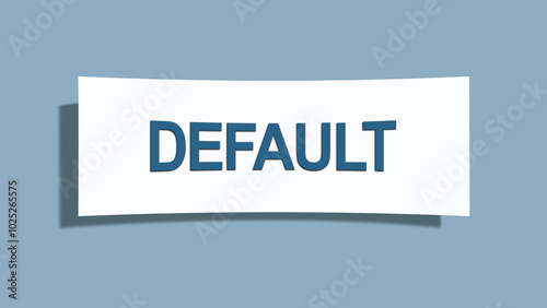 default. A card isolated on blue background.