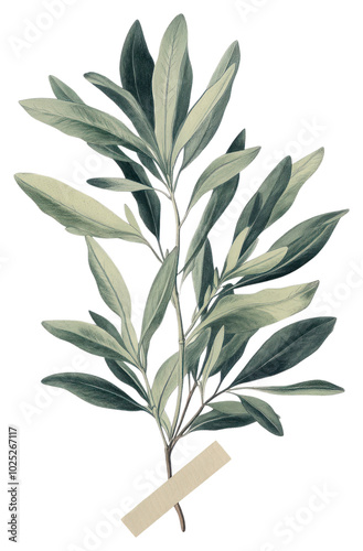 PNG Olive plant leaf art illustration.