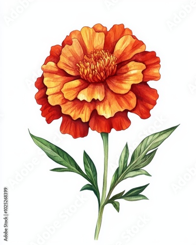 White background image with orange chrysanthemum bouquet