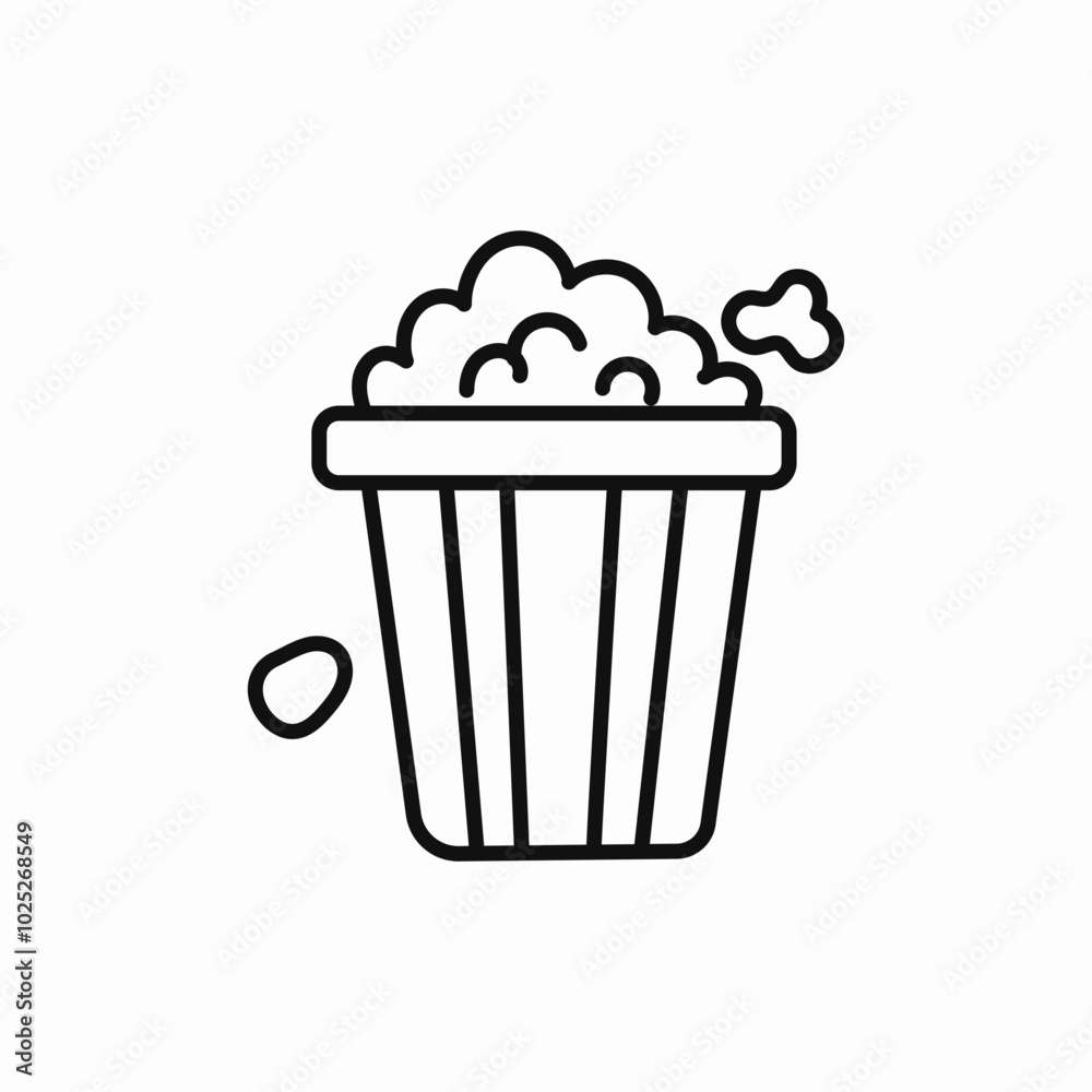 popcorn cinema icon sign vector popcorn cinema icon sign vector