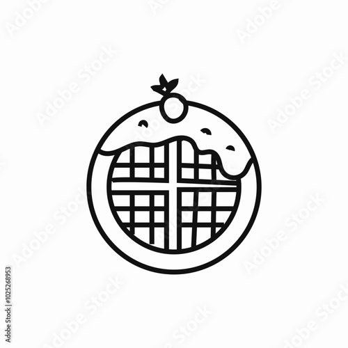 waffle sweat icon sign vector