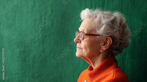 old woman side profile generative ai