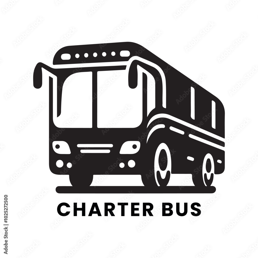 Charter Bus Silhouette Vector Graphics – Easy to Download and Use in Your Designs