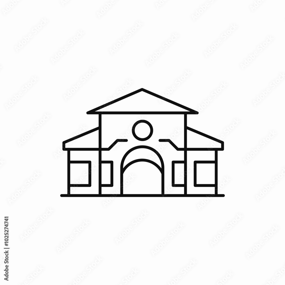 school building icon sign vector school building icon sign vector