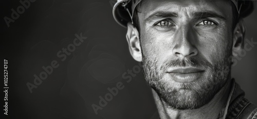 Portrait of a Man in a Hard Hat