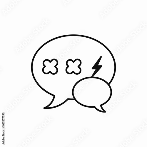 swear abuse icon sign vector