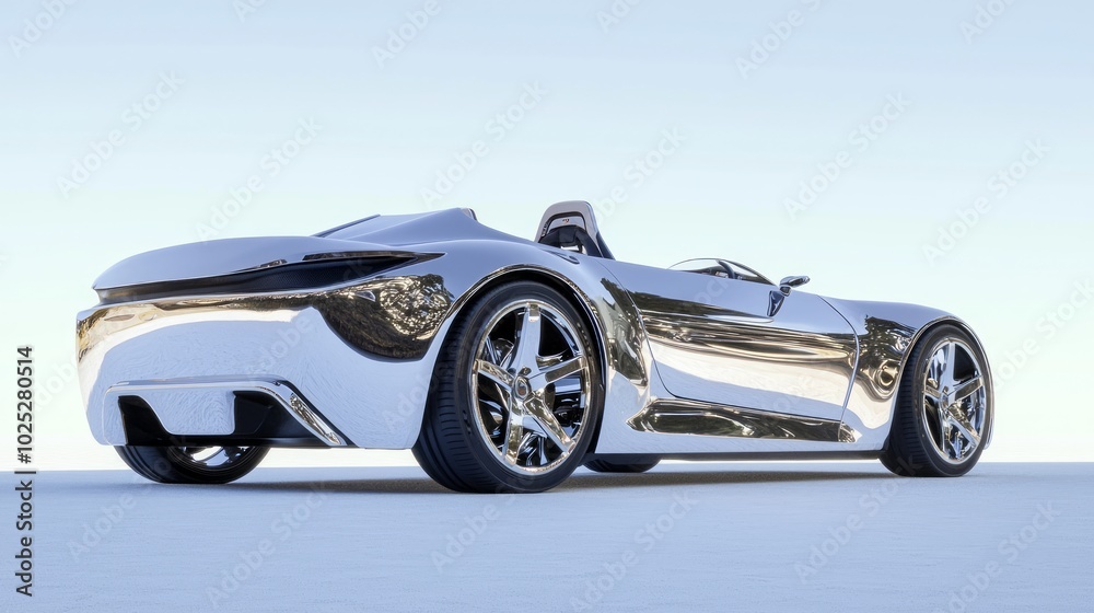 Futuristic Convertible Electric Vehicle Concept 3D Render with Hidden Mechanisms and Polished Metallic Finish Futuristic Convertible Electric Vehicle Concept 3D Render with Hidden Mechanisms and Polished Metallic Finish