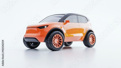 Futuristic Electric SUV Concept Car with Playful Design for Urban Adventures - 3D Render Illustration