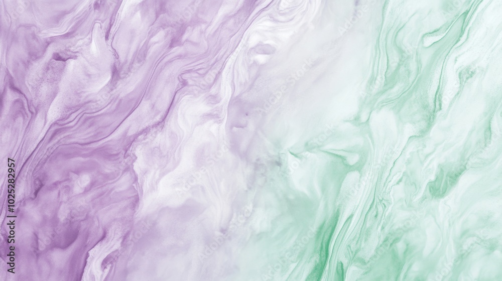 watercolor wash texture in soothing Lavender and Mint hues, with soft, flowing gradients blending together watercolor wash texture in soothing Lavender and Mint hues, with soft, flowing gradients blending together