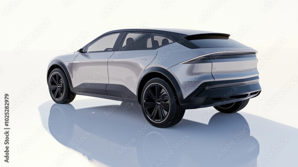 Futuristic Electric SUV Concept Car Illustration with Advanced Safety Features for Families Futuristic Electric SUV Concept Car Illustration with Advanced Safety Features for Families