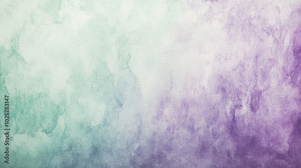 watercolor wash texture in soothing Lavender and Mint hues, with soft, flowing gradients blending together watercolor wash texture in soothing Lavender and Mint hues, with soft, flowing gradients blending together
