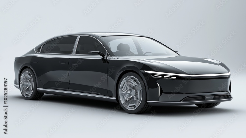Futuristic Electric Limousine Concept Car Design with Ultra-Detailed 3D Render Illustration Futuristic Electric Limousine Concept Car Design with Ultra-Detailed 3D Render Illustration
