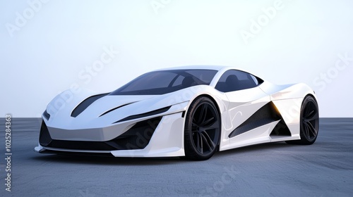 Futuristic Electric Sports Car Concept with Aggressive Design and Ultra-Detailed Features