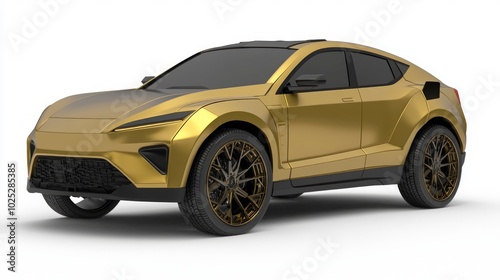 Futuristic Electric Sports SUV Concept Design with Muscular Body and Striking Color Scheme