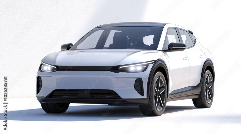 Futuristic Electric Concept Car - Ultra-Detailed 3D Render of Compact Hatchback for Urban Commuters
