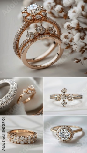 Elegant Jewelry Designs for Luxury Branding: Showcase of Custom Diamond Pieces for Social Media