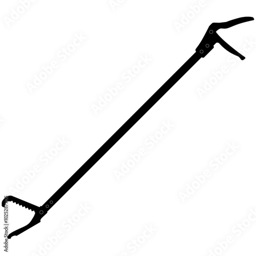 snake gripper, professional snake tongs, snake and reptile catcher for wildlife control for neurotoxic snake, snake grabber realistic silhouette