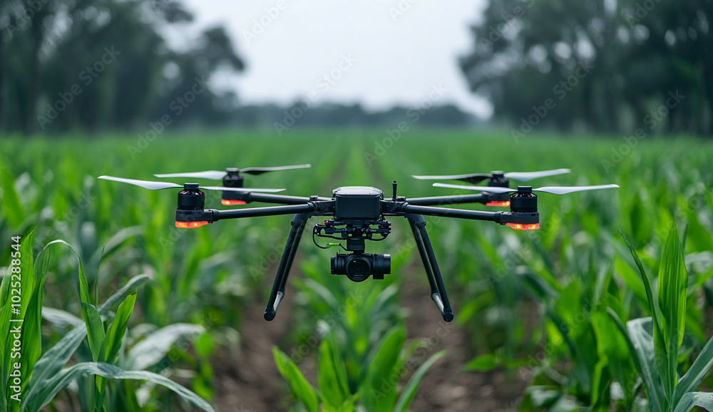 Drone using thermal imaging to assess crop health Drone using thermal imaging to assess crop health