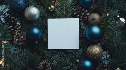 The Blank Card Surrounded by Decorations