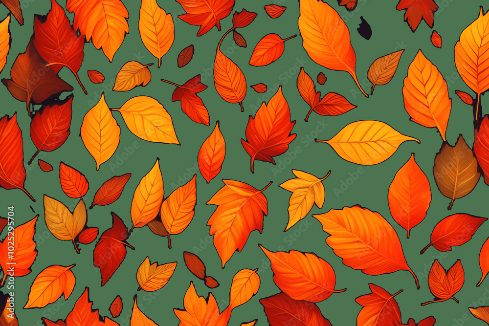 seamless pattern with autumn leaves seamless pattern with autumn leaves