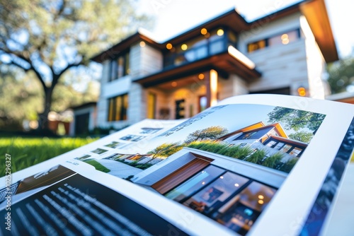 Obraz na płótnie Custom Home Building Flyer with Modern Design and Bold Call to Action for Print Use w salonie