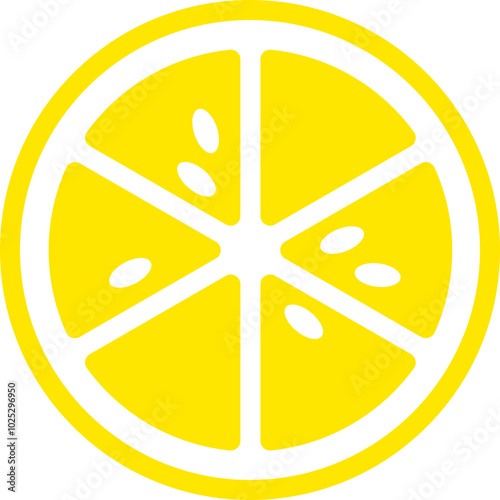 Lemon flat geometric illustration