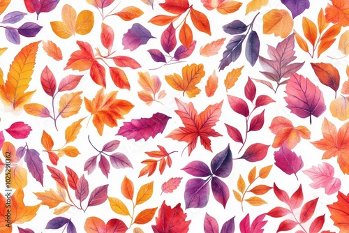 Floral seamless pattern with abstract flowers, leaves, and berries. Watercolor print in rustic vintage style, textile or wallpaper in provence style, isolated on white.