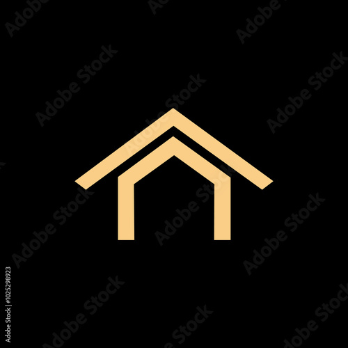 simple roof design logo