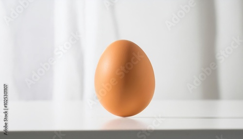 A farm fresh egg on a white background. AI Generated image