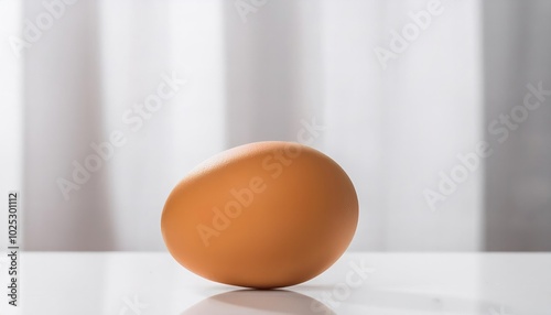 A farm fresh egg on a white background. AI Generated image