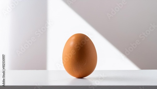 A farm fresh egg on a white background. AI Generated image