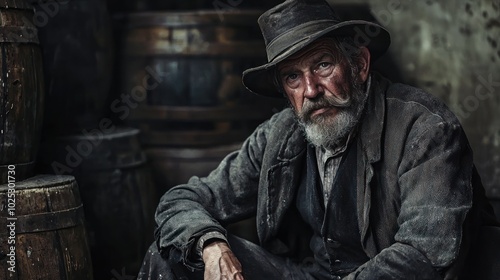a historical bootlegger during Prohibition, symbolizing rebellion and risk photo