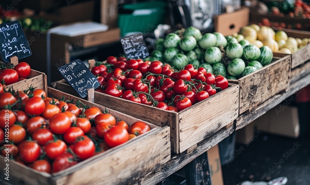 Fresh tomatoes at Farmers' market