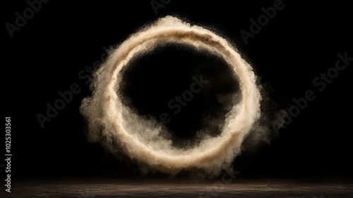 space dust exploding on a black background