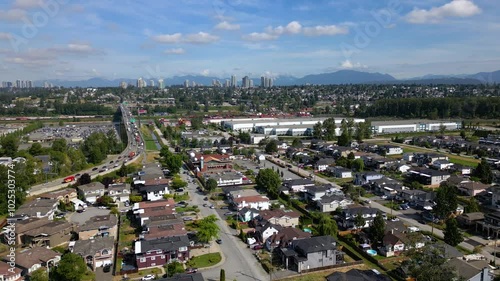 4k Aerial view of the suburb