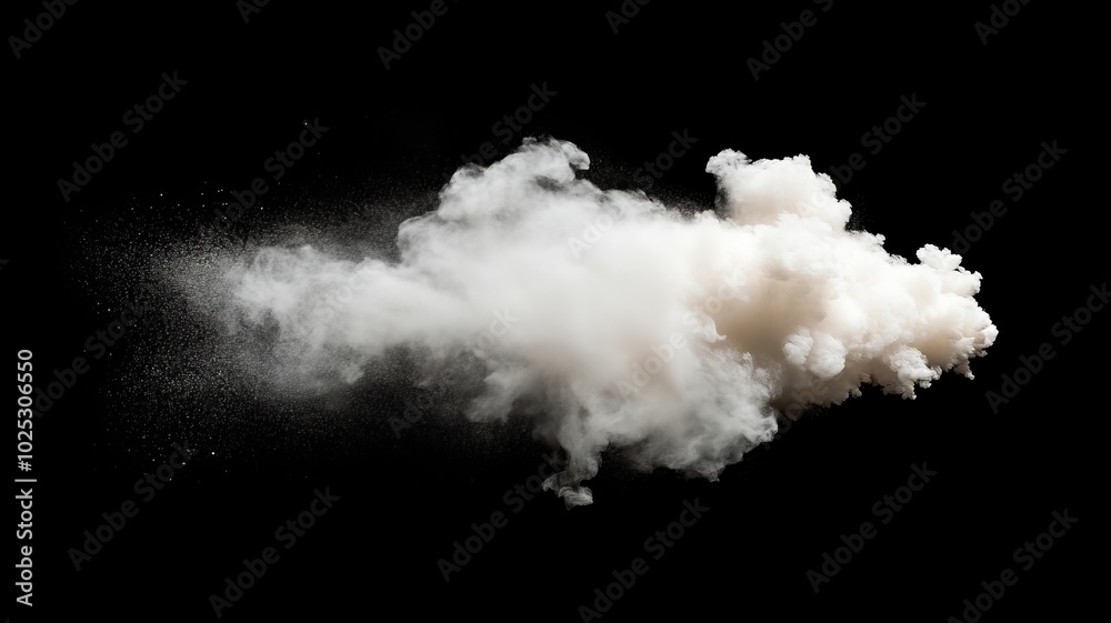 white sand space dust exploding on a black background white sand space dust exploding on a black background